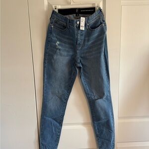 New York & Company Blue Skinny Jeans Medium Wash